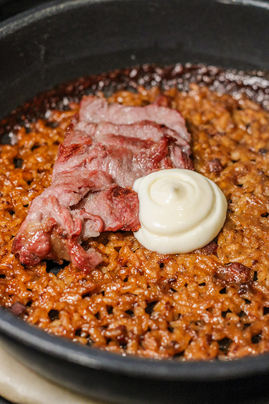 Creamy rice with Iberian secreto