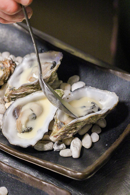 French oysters with warm vinaigrette